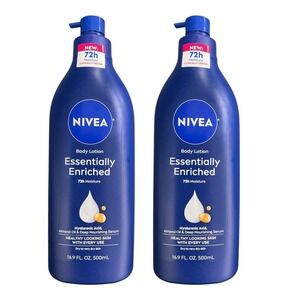 NIVEA Essentially Enriched Body Lotion 16.9oz 2pk Dry Skin